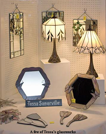 A few of Tessa's glassworks